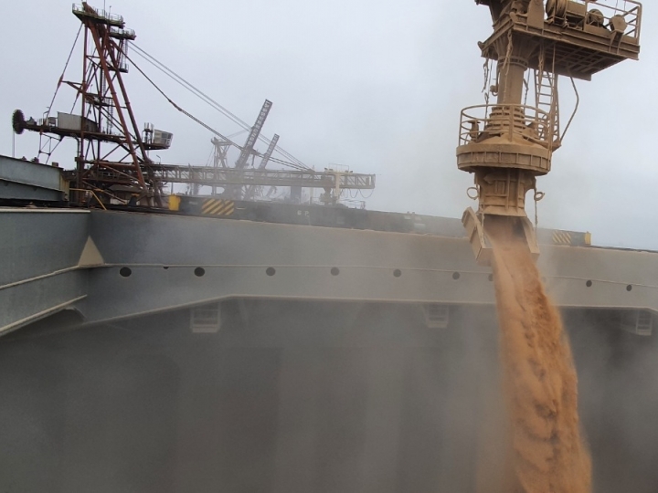 Porto de Paranaguá embarca volume recorde de farelo em um único navio