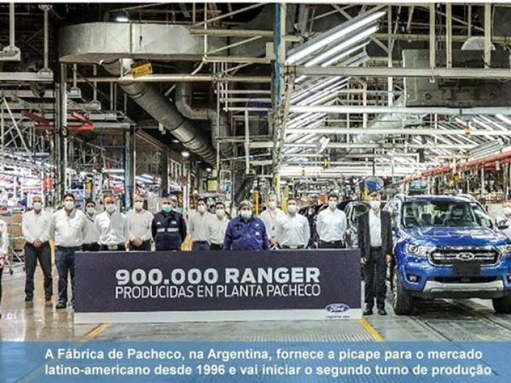 Ford comemora a produção de 900.000 unidades da Ranger na Argentina