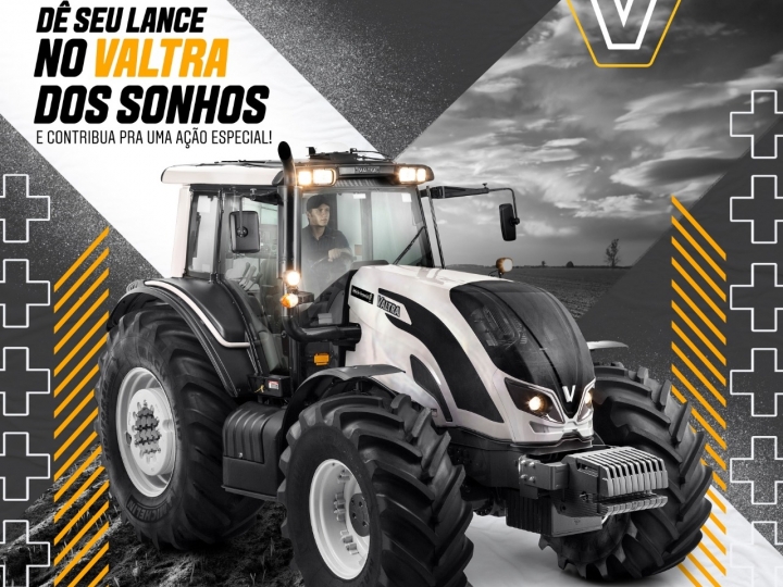 Trator beneficente: Valtra leiloa BH224 HiTech edição comemorativa de 60 anos