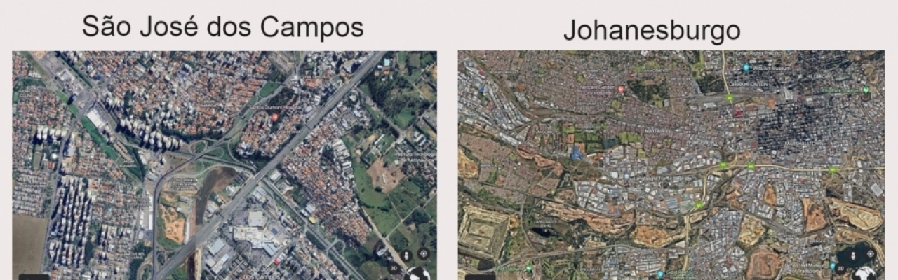 Ferramenta desenvolvida por pesquisadores da FGV e colaboradores internacionais pode ajudar tomadores de decisão a avaliar, em suas regiões, o real efeito dessas estruturas sobre recursos como água, alimentos e energia (imagens: Google Earth)